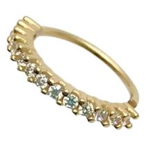 Piercing Cartilagem Nariz Argola Pedra Branca Ouro 18k AGLK043 Piercing Cartilagem Nariz Argola Pedra Branca Ouro 18k AGLK043