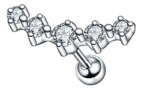 Piercing Cluster Para Helix Cartilagem Pedras De Zirconia