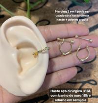 Piercing Conch com estrelinha, semi jóia