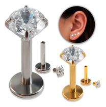 Piercing coração gold pvd , titanio astm f-136 , polido