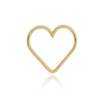 Piercing Coração Ouro Amarelo 18 Kl