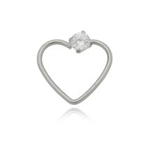 Piercing Coração Pedrinha Aço Inox