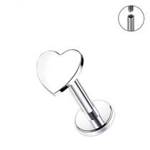 Piercing Coração Titânio G23 Rosca Interna Hélix Trágus 6mm 8mm Piercing Coração Titânio G23 Rosca Interna Hélix Trágus 6mm 8mm