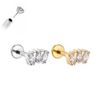 Piercing Coroa Zircônias Push Pin Aço Cirúrgico Ouro PVD Cor:DouradoTamanho:6mm (P) Piercing Coroa Zircônias Push Pin Aço Cirúrgico Ouro PVD Cor:DouradoTamanho:6mm (P)