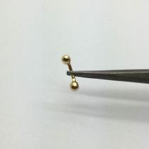 Piercing Curva Bolinhas Sobrancelha Daith Rook Snug Tragus Cartilagem 8mm Ouro 18k CO6K45