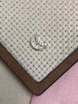 Piercing Daith Lua meio cravejado 10mm em Prata legitima 925