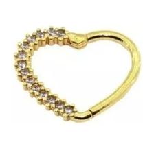 Piercing Daith Ouro 18k Coração Alivia Dor De Cabeça