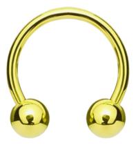 Piercing Daith Tragus Dourado Ouro 18k Banhado Septo 12mm