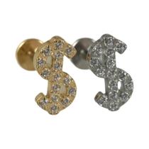 Piercing De Cartilagem De Titânio Com Zircônia Cz Cluster De 16G, Joia Corporal Com Rosca Interna