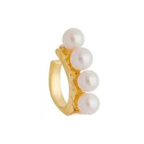 Piercing de encaixe lolita pérolas folheado a ouro 18k