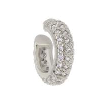 Piercing de encaixe piuka ayleen argola zircônia cristal folheado em ródio branco