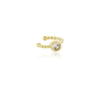 Piercing de Encaixe Ponto de Luz Via - Banho Ouro 18K