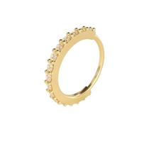 Piercing de furo helix fino cravejado - Banhado em ouro 18k Piercing de furo helix fino cravejado - Banhado em ouro 18k