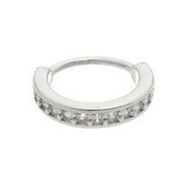 Piercing de furo piuka argola p emmy zircônia prata