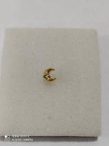 Piercing de lua com uma pedra cravejada folheado - RYU SEMIJOIAS