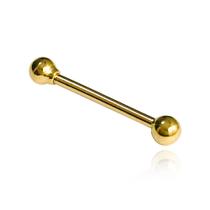 Piercing de Mamilo / Orelha 18mm Reto Bolinha 3mm Ouro 18k 750 c/ Estojo e Certificado Piercing de Mamilo / Orelha 18mm Reto Bolinha 3mm Ouro 18k 750 c/ Estojo e Certificado