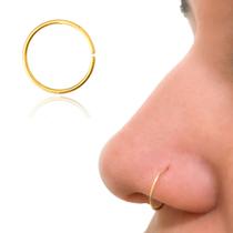 Piercing De Nariz Argola Nostril Ouro Amarelo 18k C/ Estojo Piercing De Nariz Argola Nostril Ouro Amarelo 18k C/ Estojo