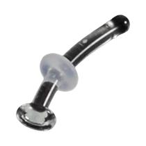 Piercing De Nariz De Vidro Transparente, Piercing Reto Curvado Com Anel Em O Para Prevenir Alergias