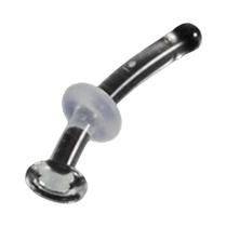 Piercing De Nariz De Vidro Transparente, Piercing Reto Curvado Com Anel Em O Para Prevenir Alergias