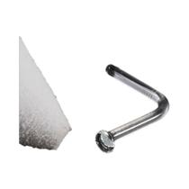 Piercing De Nariz De Vidro Transparente, Piercing Reto Curvado Com Anel Em O Para Prevenir Alergias