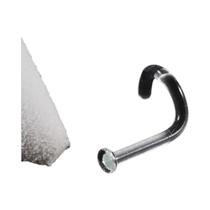 Piercing De Nariz De Vidro Transparente, Piercing Reto Curvado Com Anel Em O Para Prevenir Alergias