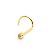 Piercing De Nariz Em Ouro 18k Com Brilhante