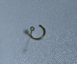 Piercing De Nariz Em Ouro 18k Com Brilhante Piercing De Nariz Em Ouro 18k Com Brilhante