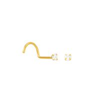 Piercing de Nariz em Ouro 18K Ponto de Luz - AU5336 Piercing de Nariz em Ouro 18K Ponto de Luz - AU5336