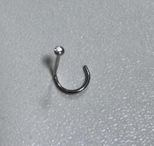 Piercing De Nariz Em Ouro Branco 18k Com Brilhante