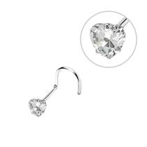 Piercing De Nariz Nostril Com Ponto De Luz Coração Zircônia - Vitta Piercing De Nariz Nostril Com Ponto De Luz Coração Zircônia - Vitta