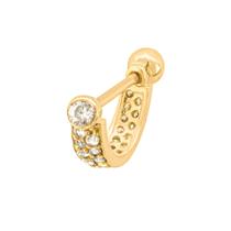 Piercing de Nariz Orelha Septo Conch Cartilagem Ouro 18k Zircônias PC0120