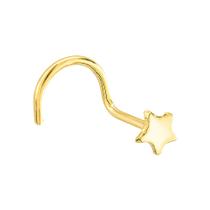 Piercing De Nariz Ouro 18k Estrela Polida Espelhada PR-012