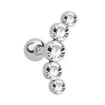 Piercing de Orelha Cluster Zircônias Cristal