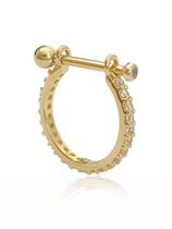 Piercing De Orelha Conch Cartilagem Haste Ouro 18k 750 c/ Zircônias Acompanha Estojo e Certificado