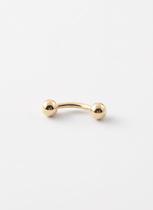 Piercing de Orelha Curvado Bolinha Ouro 18k - 0.39