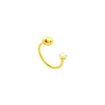 Piercing De Orelha Em Ouro 18k Com Zirconia