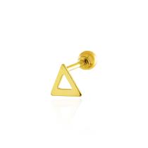 Piercing de Orelha Ouro 18k Triangulo Vazado Liso PR-022