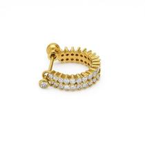 Piercing de Orelha Ouro 18k Zircônia - 1.83