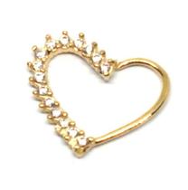 Piercing de ouro 18k de Daith com pedras coração Piercing de ouro 18k de Daith com pedras coração