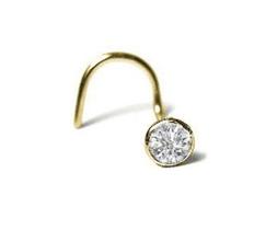 Piercing de ouro 18k de nariz nostril