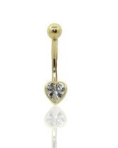 Piercing de ouro 18k de umbigo com Coração Piercing de ouro 18k de umbigo com Coração