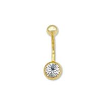 Piercing de ouro 18k de umbigo Pedra Piercing de ouro 18k de umbigo Pedra