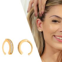 Piercing de Ouro 18k Fake Conch Com Zircônias 11mm