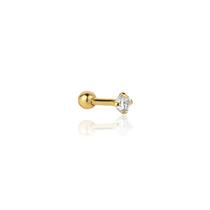 Piercing de Ouro 18k Tragus Cartilagem Helix Zircônia 3mm