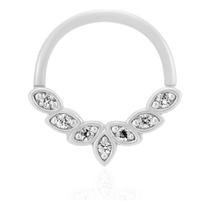 Piercing De Prata 925 De Furo Argola Cravejada