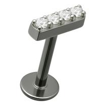 Piercing De Prata 925 Ponto De Luz Com Pedras Zircônia