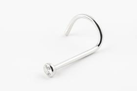 Piercing De Prata 925 Ponto De Luz Zircônia