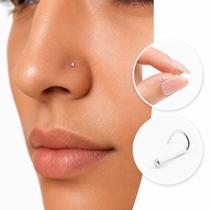 Piercing De Prata 925 Ponto De Luz Zircônia