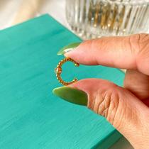 Piercing de pressão bolinhas com zircônia cristal banhado a ouro 18k