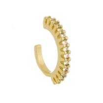 Piercing de pressão piuka ivy argola zircônias cristal folheado a ouro 18k